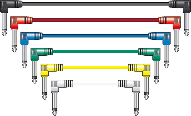 Patch Leads Multi Coloured 6-PACK