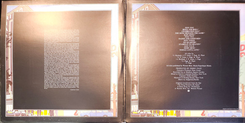 Led Zepplin - The soundtrack from the film 'The song remains the same' (Gatefold)