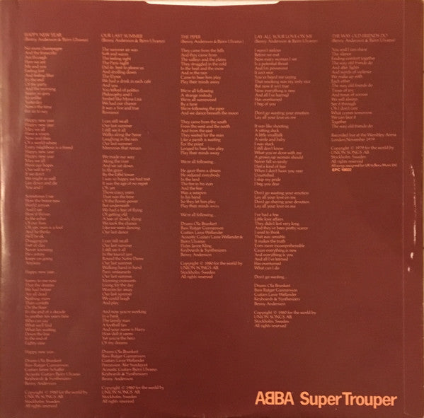 ABBA - Super Trouper (No Merchandise Insert)