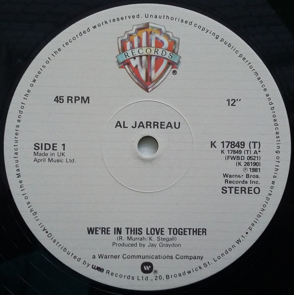 Al Jarreau – We're In This Love Together