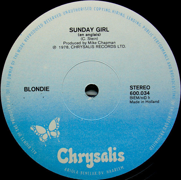 Blondie – Sunday Girl (En Francais) / Sunday Girl (English)