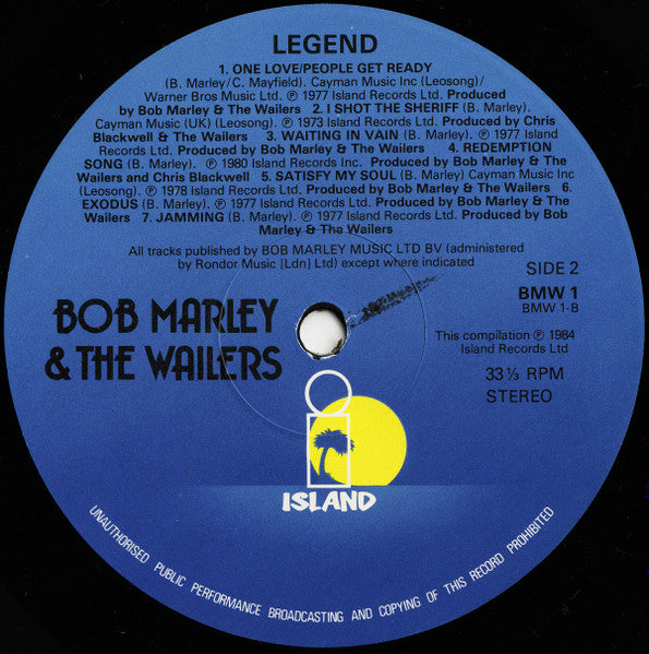 Bob Marley & The Wailers – Legend (The Best Of Bob Marley And The Wailers) (Gatefold)