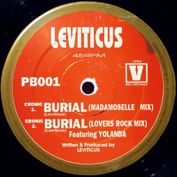 Leviticus - Burial (PB001) (Rare Jungle 12" from 1994)