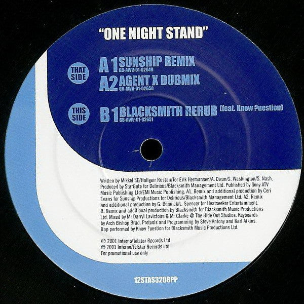 Mis-Teeq - One Night Stand (12", Promo)