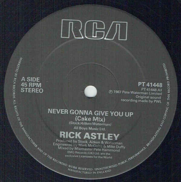 Rick Astley – Never Gonna Give You Up