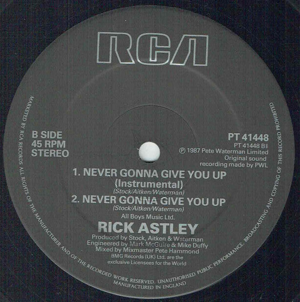 Rick Astley – Never Gonna Give You Up