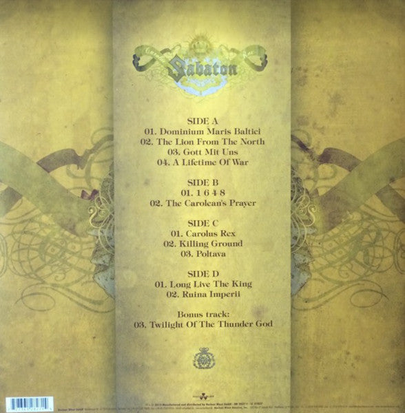 Sabaton – Carolus Rex (Gatefold) (Double Blue Vinyl) (Limited Edition) (Reissue)