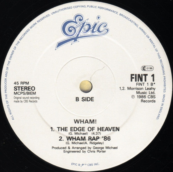 Wham! – The Edge Of Heaven