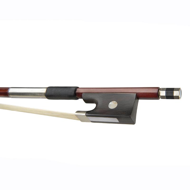 Violin bow, round stick, half mounted - 3/4 Size
