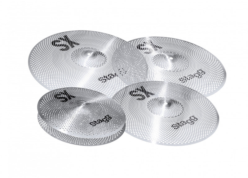 Stagg Silent Practice Cymbal Set + Bag