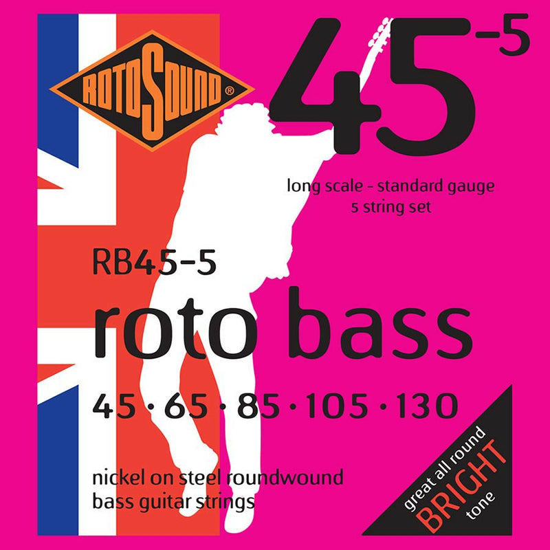 Rotosound Roto Bass 45-65-85-105-130 - Long Scale - Standard - 5 String