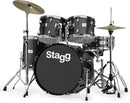 Stagg 5 Piece Black Sparkle Drum Kit